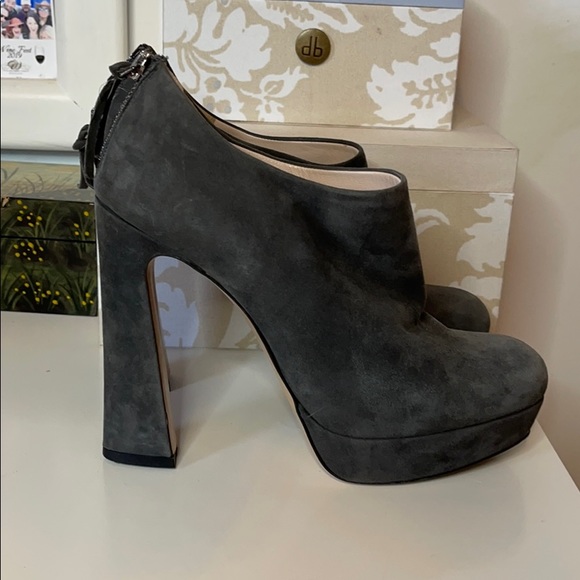 Miu Miu Gray Suede Booties - Picture 6 of 13